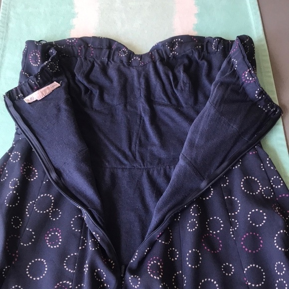 American Eagle Dotted Circle Print Strapless Mini Dress - Picture 7 of 12